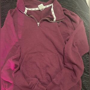 Maroon Quarter-Zip Sweater